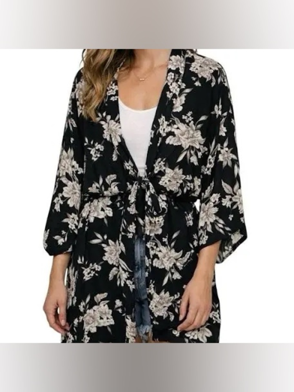 Spiritual Gangster Maya Floral Kimono Wrap OS